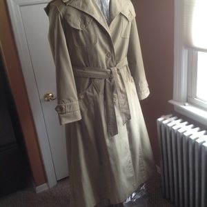 Long Trench/Rain Coat with Removable Liner
